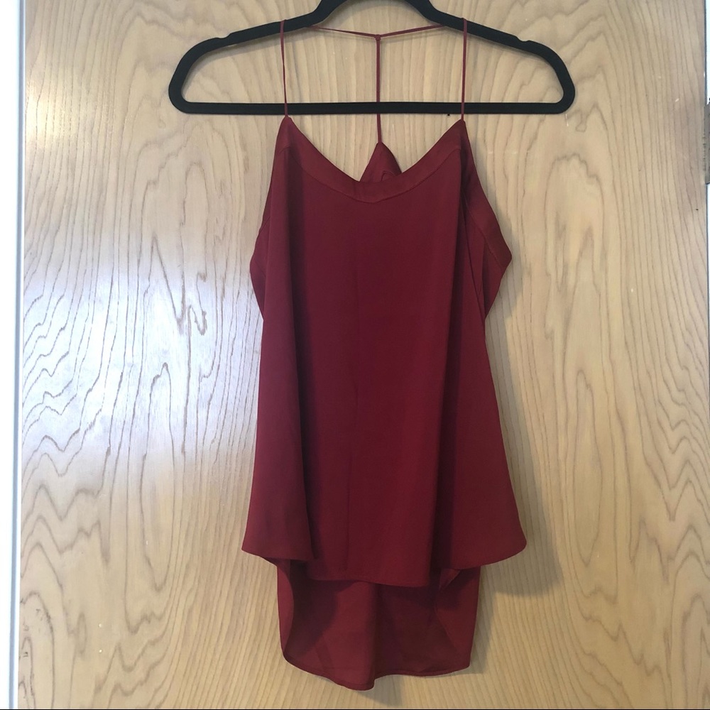 Express | Flowy Strappy Tank Burgundy Size XS